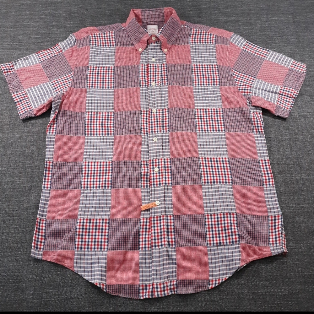 Brooks Brothers Red and White Casual Button Down Shirt